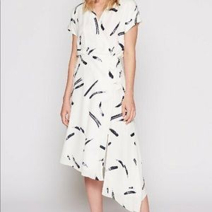 Joie silk wrap dress with slit
